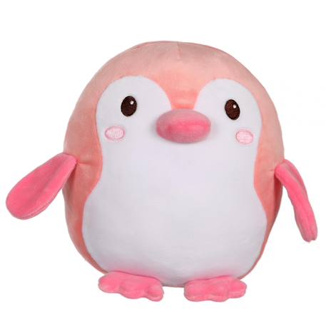 Peluche - peluche baby squishi 22 cm - pingouin rose Corail 2 - vertbaudet enfant 