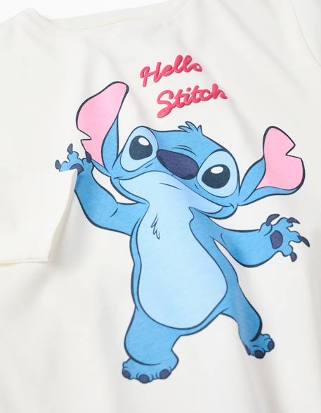 T-shirt en coton avec stitch et volants Blanc 3 - vertbaudet enfant 