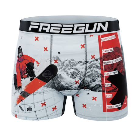 Lot de 4 boxers  extremes sports Blanc/rouge/bleu/gris/jaune 2 - vertbaudet enfant 