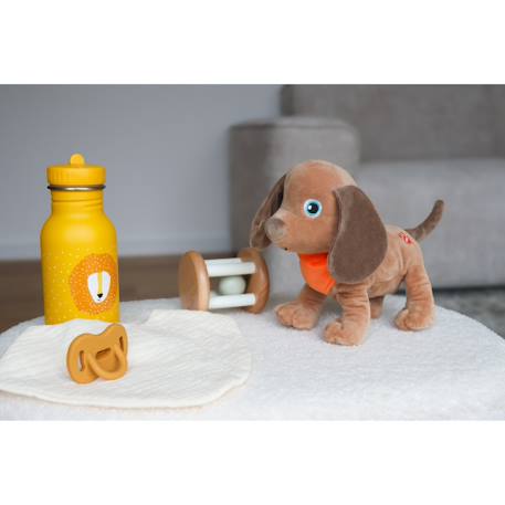 Peluche chiot  - fun puppies sonores, marron clair foulard orange Orange 6 - vertbaudet enfant 