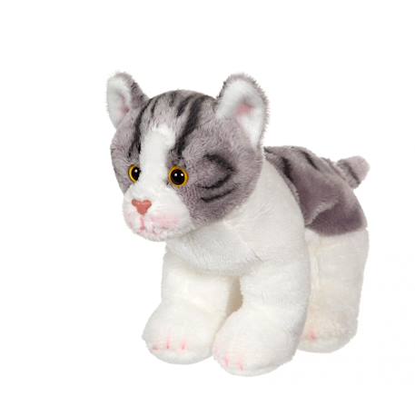 Peluche - chat floppikitty - 22 cm Gris 3 - vertbaudet enfant 