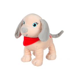 Jouet-Peluche chiot - fun puppies sonores, beige foulard rouge