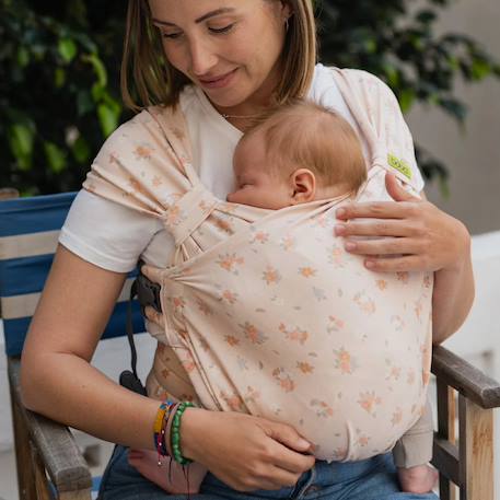 Porte-bébé hybride boba bliss posy Jaune 1 - vertbaudet enfant 