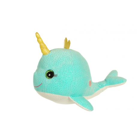 Peluche - peluche sonore narval bellabloo friends - 18 cm Bleu 6 - vertbaudet enfant 
