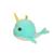 Peluche - peluche sonore narval bellabloo friends - 18 cm Bleu 6 - vertbaudet enfant 