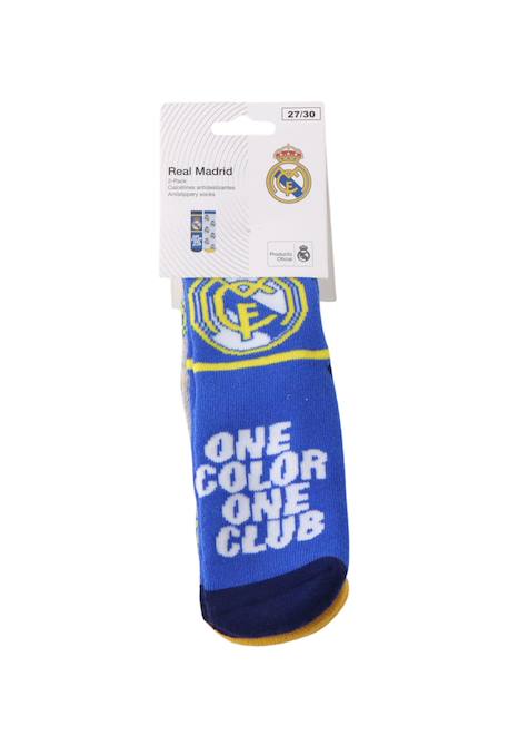 Chaussettes antidérapantes avec appliques - real madrid Multicolor 6 - vertbaudet enfant 
