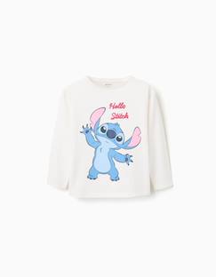 T-shirt en coton avec stitch et volants  - vertbaudet enfant