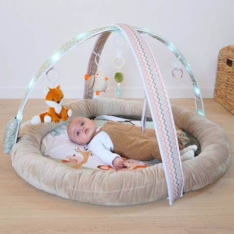 Tapis d'éveil sons et lumières bornéo Beige - forêt 2 - vertbaudet enfant 