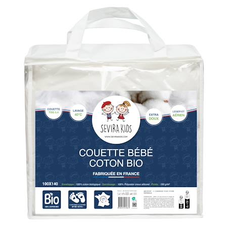Couette bébé toute saison coton bio made in france Blanc 5 - vertbaudet enfant 