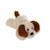 Peluche chien allongé douceur crème oreilles - 20 cm Marron 1 - vertbaudet enfant 