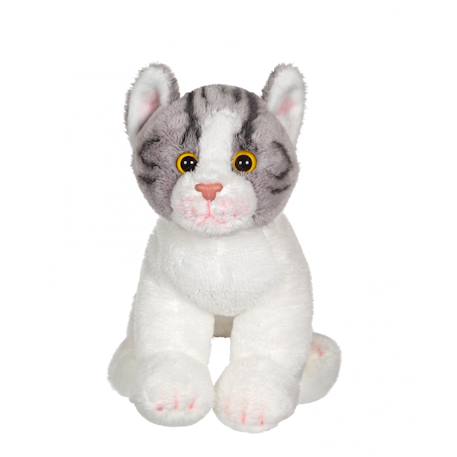 Peluche - chat floppikitty - 22 cm Gris 2 - vertbaudet enfant 
