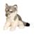 Peluche - loup allongé - 30 cm Gris 1 - vertbaudet enfant 