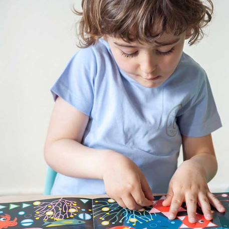 Poster panoramique 750 stickers l'aquarium Multi-coloured 4 - vertbaudet enfant 