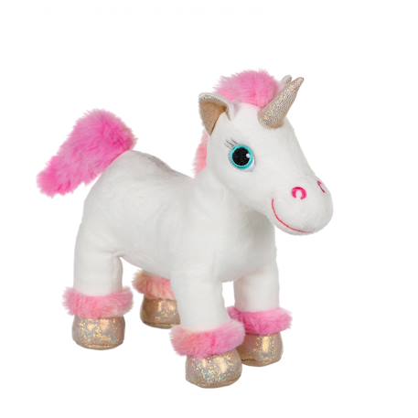 Peluche - peluche lica bella sonore, blanche et rose 22 cm Rose 1 - vertbaudet enfant 