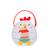 Peluche - bonbonnière œuf coloré 16 cm Blanc 1 - vertbaudet enfant 