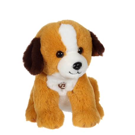 Peluche - peluche chien mimi dogs sonore marron clair et marron foncé - 18 cm Marron 2 - vertbaudet enfant 