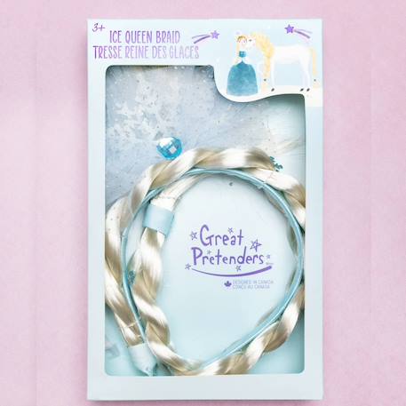 Déguisement serre-tête de la reine de glace avec tresse Bleu 4 - vertbaudet enfant 