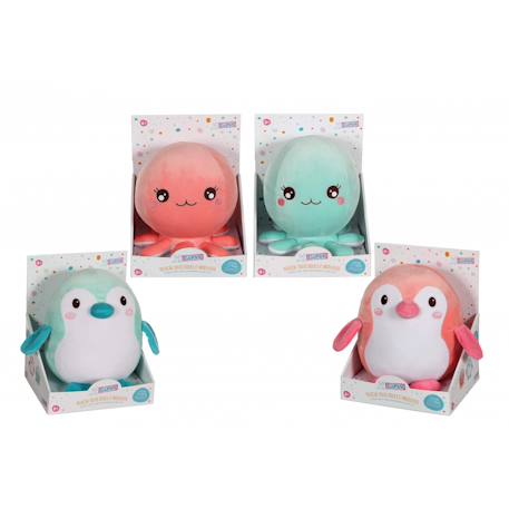 Peluche - peluche baby squishi 22 cm - pingouin rose Corail 3 - vertbaudet enfant 