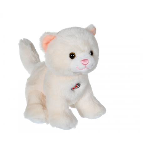 Peluche - dogz & kats sonores 18 cm - chat Blanc 2 - vertbaudet enfant 
