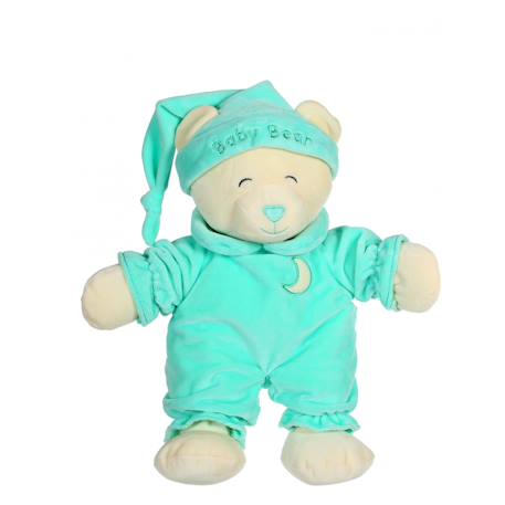 Peluche - peluche ourson baby bear douceur vert menthe - 24 cm Vert 1 - vertbaudet enfant 