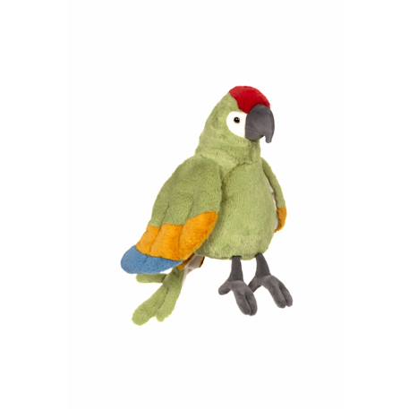 Peluche perroquet - vert, jaune, bleu, rouge et gris – 24 cm Rouge 1 - vertbaudet enfant 