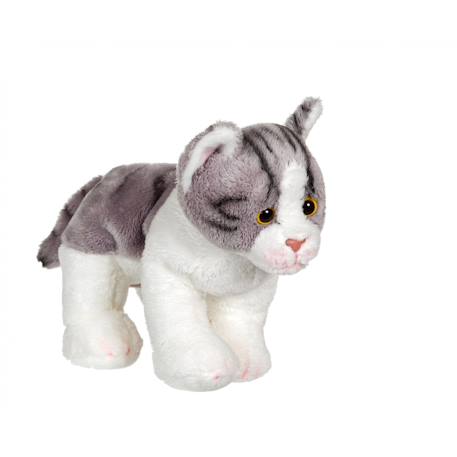 Peluche - chat floppikitty - 22 cm Gris 1 - vertbaudet enfant 