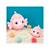 Peluche - peluche sonore poisson bellabloo friends - 30 cm Rose 5 - vertbaudet enfant 