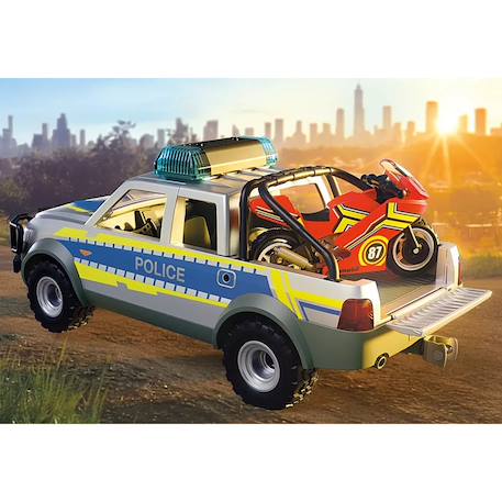 Pick-up de police avec moto et 2 personnages 71875 Multicolore 4 - vertbaudet enfant 