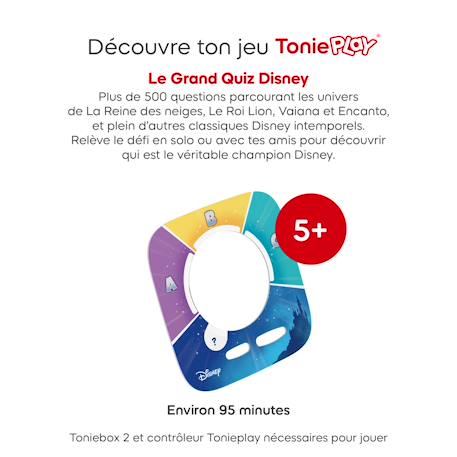 Le coffret tonieplay : disney le grand quiz + le contrôleur MULTICOLORE 5 - vertbaudet enfant 