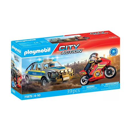 Pick-up de police avec moto et 2 personnages 71875 Multicolore 3 - vertbaudet enfant 