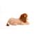 Peluche géante léon le lion allongé  - made in france Marron 6 - vertbaudet enfant 
