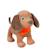 Peluche chiot  - fun puppies sonores, marron clair foulard orange Orange 1 - vertbaudet enfant 
