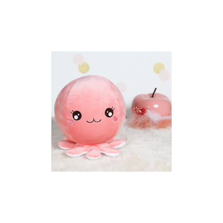 Peluche - peluche baby squishi 22 cm - pieuvre rose Corail 4 - vertbaudet enfant 