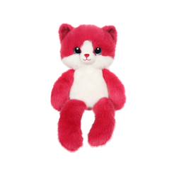 Jouet-Peluche chat leggies rose framboise - 32 cm