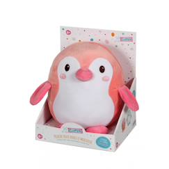 Jouet-Peluche - peluche baby squishi 22 cm - pingouin rose