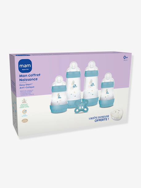 Coffret naissance biberons + sucette + boîte doseuse bleu+Sable 2 - vertbaudet enfant 