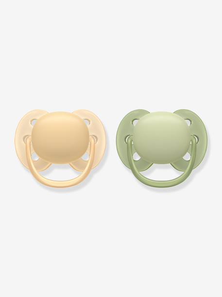 Lot de 2 sucettes ultra soft 6-18 mois forest friends vert+vert imprimé 4 - vertbaudet enfant 