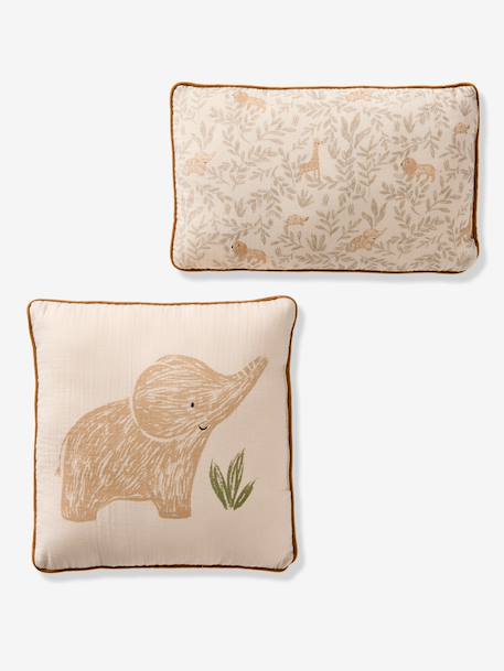 Lot 2 coussins BABYLON en gaze de coton beige 2 - vertbaudet enfant 