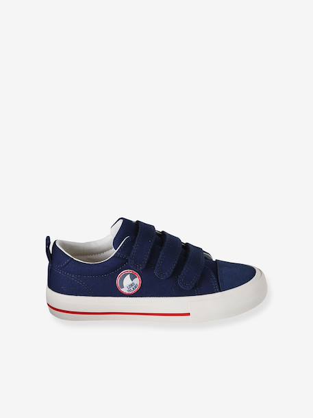 Baskets enfant à scratchs écru+marine 11 - vertbaudet enfant 