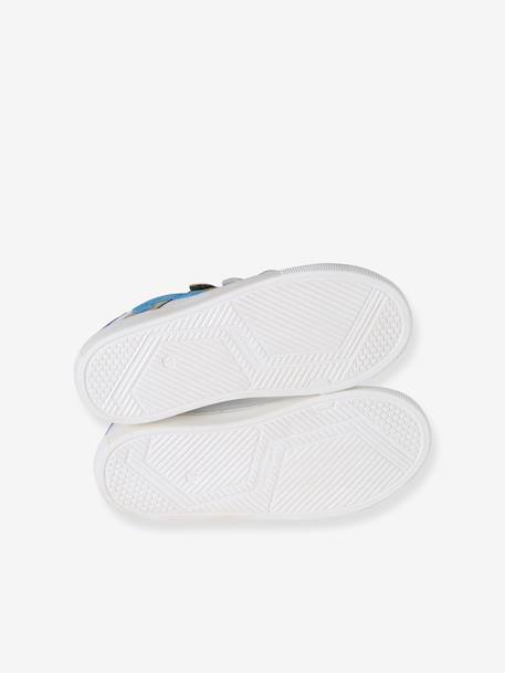 Baskets enfant garçon cuir à scratchs écru+lot blanc 12 - vertbaudet enfant 