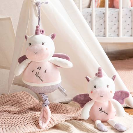 Peluche - pantin bamboo - licorne - 24 cm Rose 4 - vertbaudet enfant 