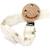 Attache sucette wood roseberry Blanc, vert, rose 2 - vertbaudet enfant 