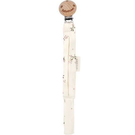 Attache sucette wood roseberry Blanc, vert, rose 1 - vertbaudet enfant 