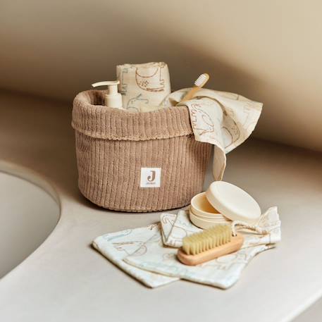 Panier de rangement en tissu côtelé Marron 5 - vertbaudet enfant 