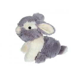 Jouet-Peluche - les pakidoo sonores en peluche 15 cm - lapin gris