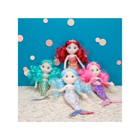 Peluche - sirène azura - 30 cm Bleu 3 - vertbaudet enfant 