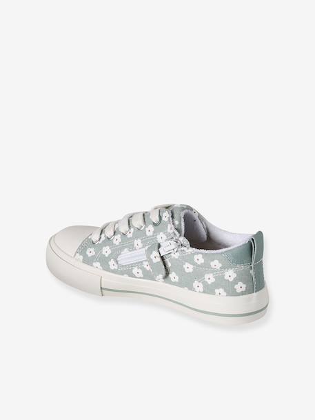 Baskets fille en toile fantaisie blush+vert imprimé 13 - vertbaudet enfant 