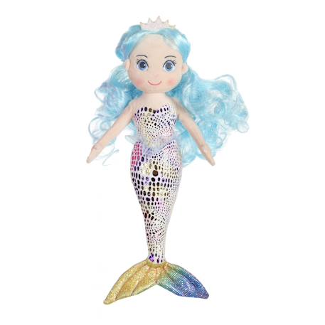 Peluche - sirène azura - 30 cm Bleu 1 - vertbaudet enfant 