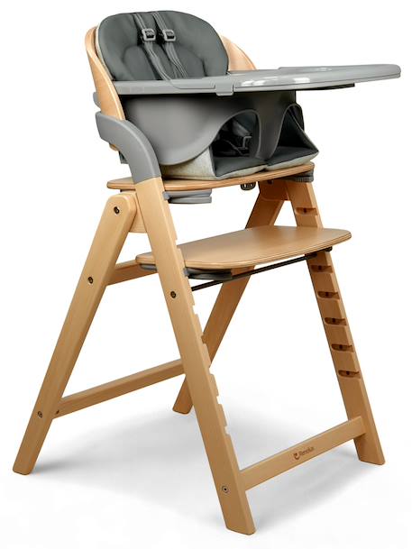 Chaise haute design pliante en bois meridio Natural graphit+Pecan graphit 1 - vertbaudet enfant 