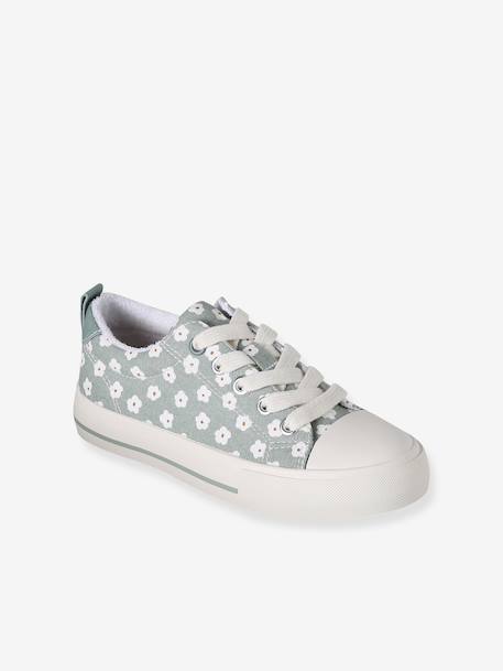 Baskets fille en toile fantaisie blush+vert imprimé 11 - vertbaudet enfant 
